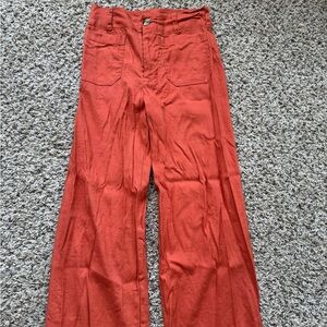 Maeve The Colette Terracotta Linen Trousers